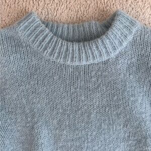 Tibi Soft Blue Crew Neck Sweater